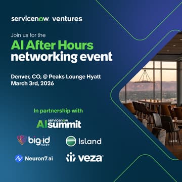 Cover Image for AI Afterhours with ServiceNow Ventures