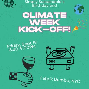 Cover Image for Simply Sustainable Climate Week Kickoff & Birthday 🎉