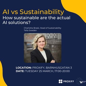 Cover Image for AI vs Sustainability | Women in AI x Proxify