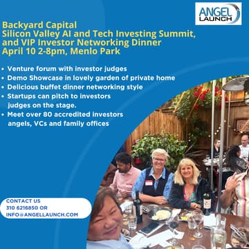 Cover Image for Backyard Capital: Silicon Valley AI & Tech Investing Summit and VIP Investor Dinner in Private Home