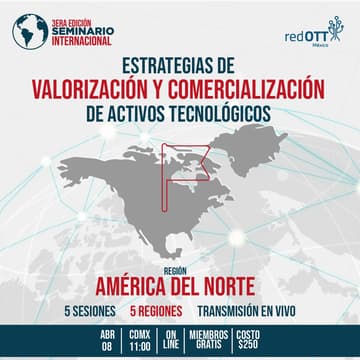 Cover Image for Seminario Internacional de buenas prácticas - Estrategias de valorización y comercialización de activos tecnológicos.