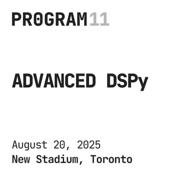 Cover Image for PROGRAM11: ADVANCED DSPY