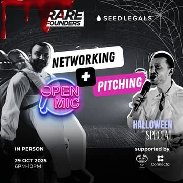 Cover Image for Open Mic Pitching & Networking - Halloween Special