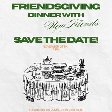 Cover Image for Friendsgiving Dinner with New Friends