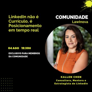 Cover Image for LinkedIn não é Currículo: é Posicionamento em tempo real - Kallen Chen