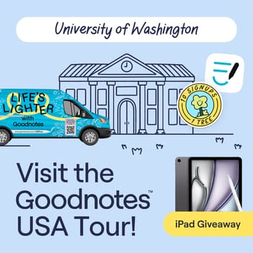 Cover Image for Don't Miss Out: Goodnotes at University of Washington