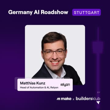 Cover Image for AI Agents After Hours Stuttgart by buildersklub x Make - German AI Roadshow