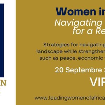 Cover Image for Les Femmes dans la Géopolitique : Naviguer les Dynamiques Mondiales pour une Afrique Résiliente, 20 Sept. 2025 - VIRTUEL