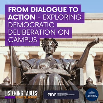 Cover Image for From Dialogue to Action - Exploring Democratic Deliberation on Campus