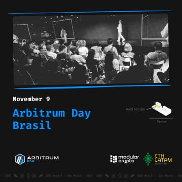 Cover Image for Arbitrum Day Brasil  🇧🇷 (💙, 🧡)
