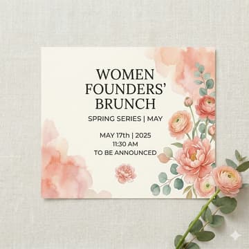 Cover Image for Women Founder's Brunch: Spring Series