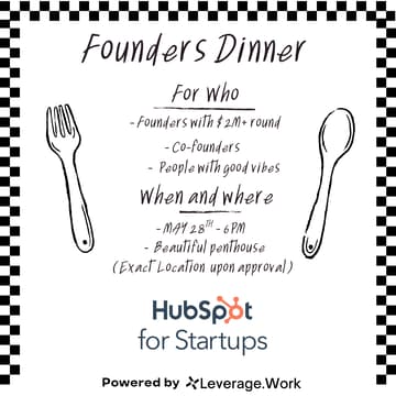 Cover Image for $2M+ Founders Dinner | HubSpot for Startups