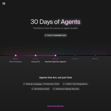 Cover Image for 30 Days of Agents Bootcamp - "Domain Specific Agents"