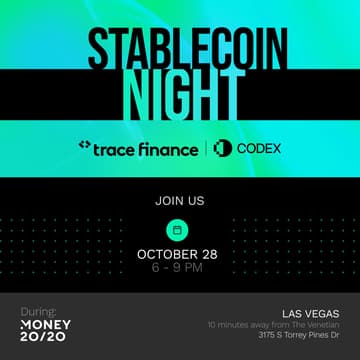 Cover Image for Stablecoin Night by Trace Finance & Codex at Money20/20