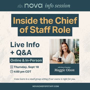 Cover Image for Inside the Chief of Staff Role: Live Info + Q&A