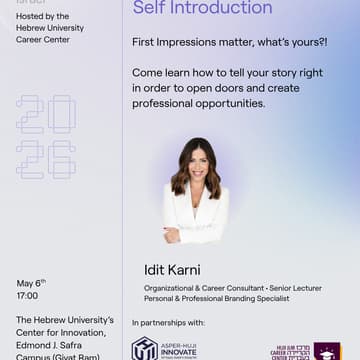 Cover Image for Nucleate HUJI: Personal Branding & Self Introduction