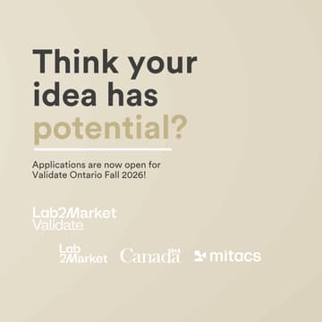 Cover Image for Lab2Market Validate Ontario Fall 2026 Info Session
