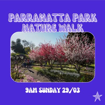 Cover Image for 29/03 - She Walk Parramatta Park Wistaria Gardens end café