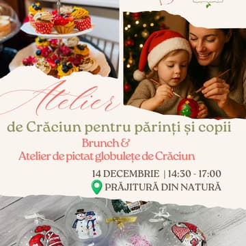 Cover Image for Brunch & atelier de pictat globulețe de Crăciun – Părinți și copii🎄