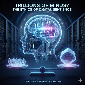 Cover Image for Effective Altruism Discussion - Digital Minds and their Moral Weight - 1/20 6-9pm