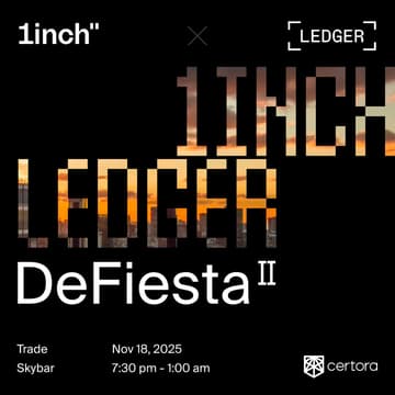 Cover Image for DeFiesta: 1inch x Ledger II