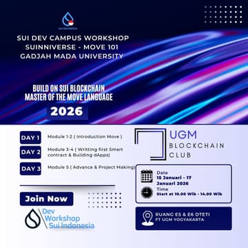 Cover Image for Sui Dev Campus Workshop Suiniverse - Move 101 Gadjah Mada University (Day 3)