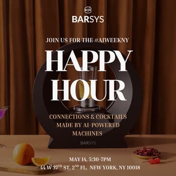 Cover Image for #AIWeekNY — Barsys Happy Hour