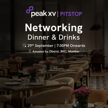 Cover Image for [Peak XV] Pitstop 2025 - Networking Dinner & Drinks ✨