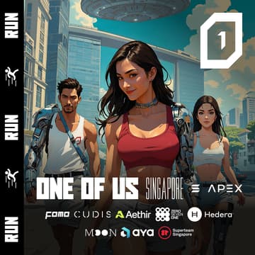 Cover Image for ONE OF US Run & Coffee // Aya, Cudis, Aethir, Hedera, 071Labs, Moonring, Superteam Singapore, FOMO Magazine