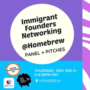 Cover Image for Immigrant Founders Networking @ Homebrew