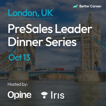 Cover Image for PreSales Leader Dinner Series [London UK 🇬🇧]