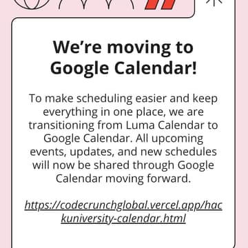 Cover Image for SummerCodeX Edition  — July 2026 (Sessions A) Sign up at hackuniversity.vercel.app → Hackathons