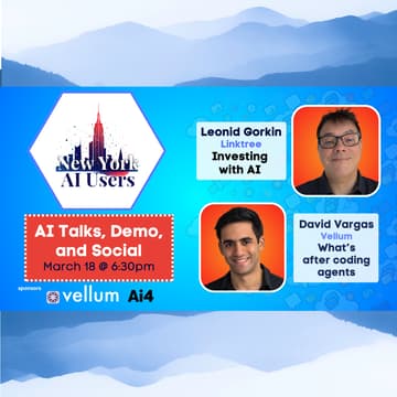 Cover Image for NYC AI Users - AI Talks, Demo & Social: AI Investing & Coding Agents