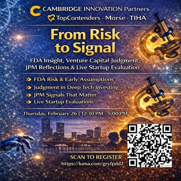 Cover Image for From Risk to Signal: AI, FDA Insight, Venture Capital, JPM Reflections & Live Startup Evaluation