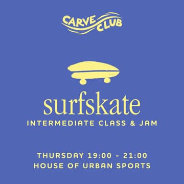 Cover Image for Indoor Surfskate Intermediate class and free flow practice