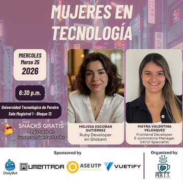 Cover Image for Pereira Tech Talks - Mujeres en Tecnología