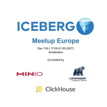 Cover Image for Apache Iceberg™ Europe Community Meetup - Dec 2025 Amsterdam Edition