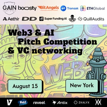 Cover Image for $44,000 - Web3 & AI Pitch Competition & VC networking by Ga^3in Ventures х Boosty Labs at ETHGlobal New York