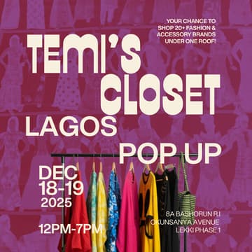 Cover Image for Temi's Closet Lagos Pop-Up
