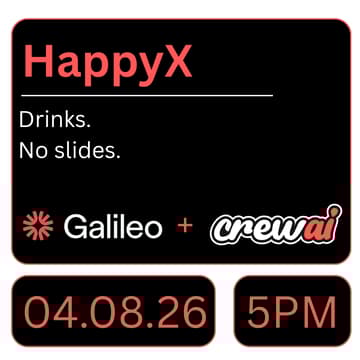 Foto de portada de HappyX: Happy Hour with CrewAI and Galileo
