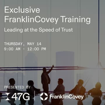 Cover Image for Exclusive FranklinCovey Training: Leading at the Speed of Trust (Member Event)