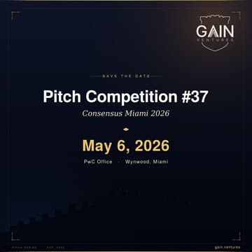 Cover Image for 🎙 Pitch competition #37 by Ga^3in VC | Miami