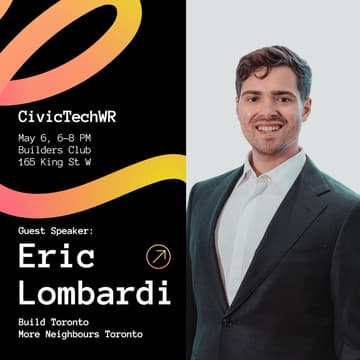 Cover Image for CivicTechWR Pitch Night! with guest speaker Eric Lombardi