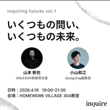 Cover Image for inquiring futures #1「いくつもの問い、いくつもの未来」