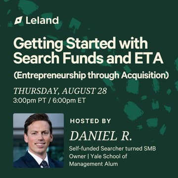 Cover Image for Getting Started with Search Funds and ETA (Entrepreneurship through Acquisition)