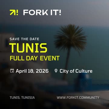 Cover Image for Fork it! Full-day event Tunis, Tunisia 2026 | Tech Conferences