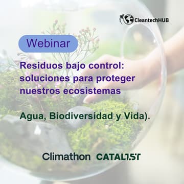 Cover Image for Webinar "Residuos bajo control: soluciones para proteger nuestros ecosistemas (agua, biodiversidad y vida)".