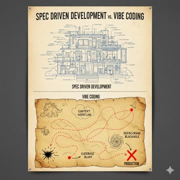 Cover Image for Spec-Driven Development vs. Vibe Coding [in-person at Google]