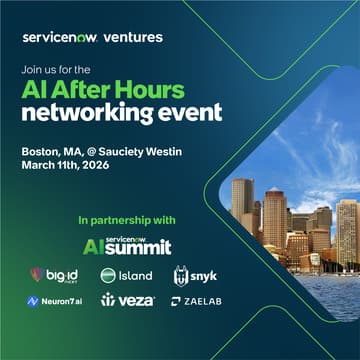 Cover Image for AI Afterhours with ServiceNow Ventures