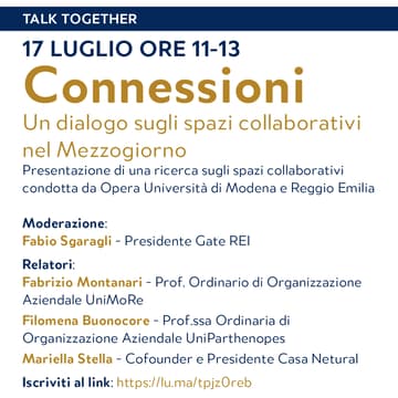 Cover Image for Connessioni: un dialogo sugli spazi collaborativi nel Mezzogiorno